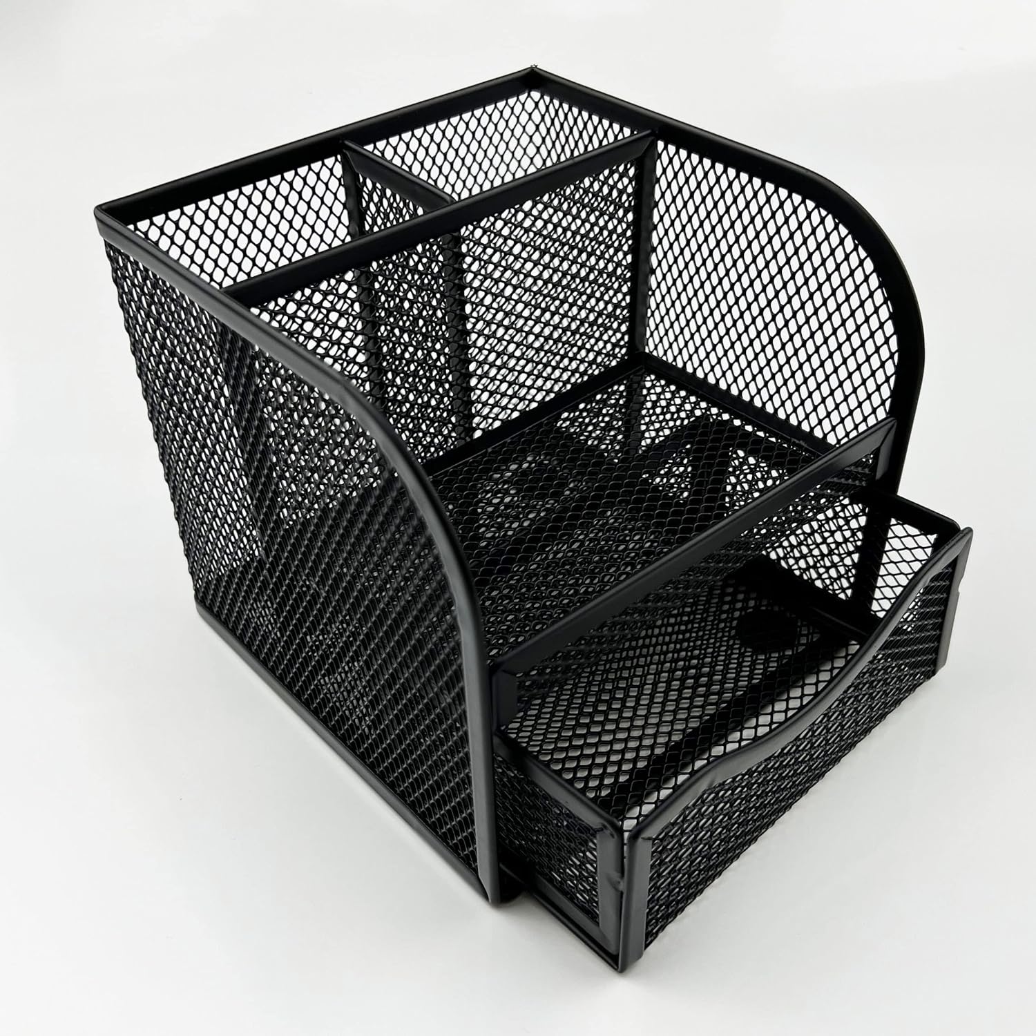 Black Square Metal Wire Mesh Pencil Holder Pencil Cup Pen Holder Set of 2 – Retail Promo