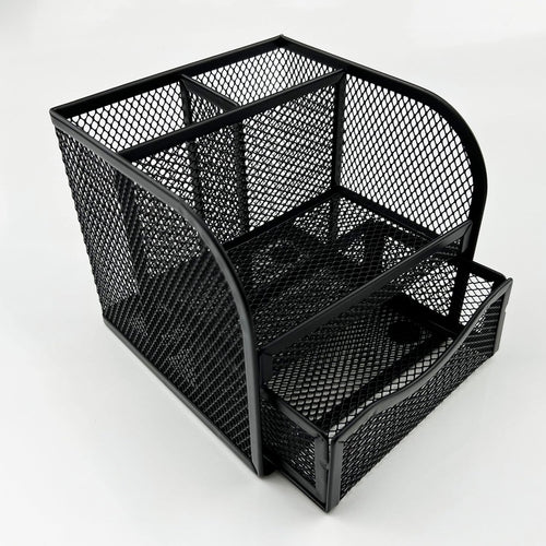 Black Square Metal Wire Mesh Pencil Holder Pencil Cup Pen Holder Set of 2 – Retail Promo