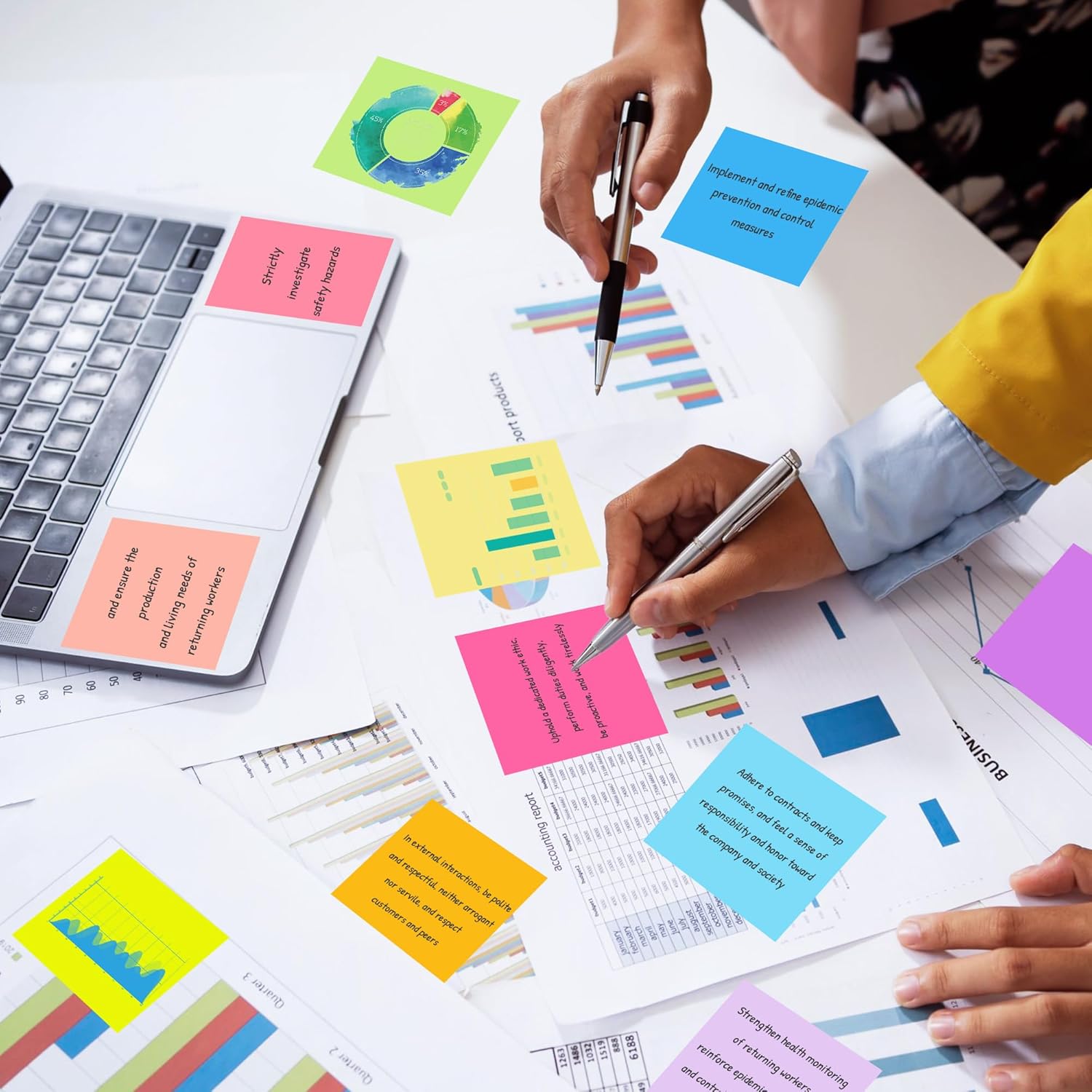 Sticky Notes in Post 12 Bright Colors Self-Stick Note Pads – Retail Promo