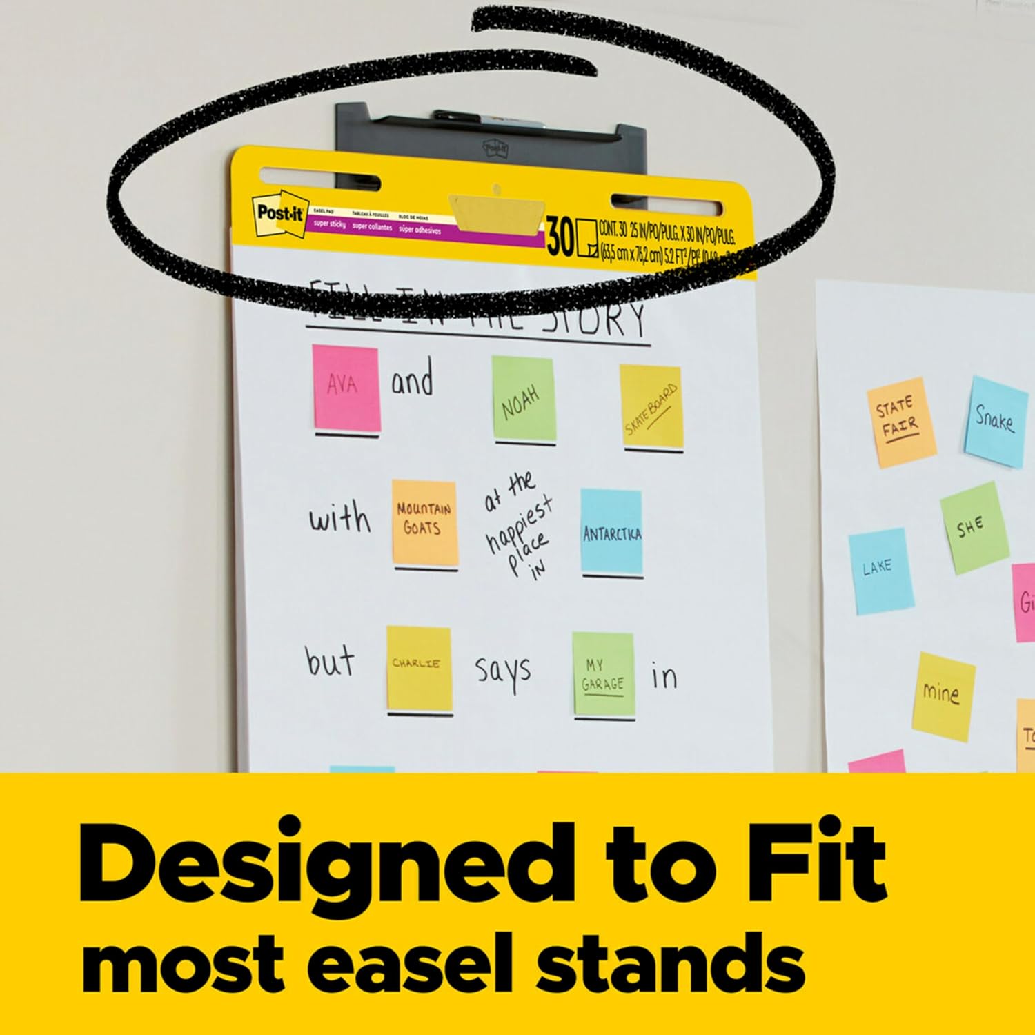 Super Sticky Easel Pad 30 Sheets/Pad 4 Pads – Retail Promo