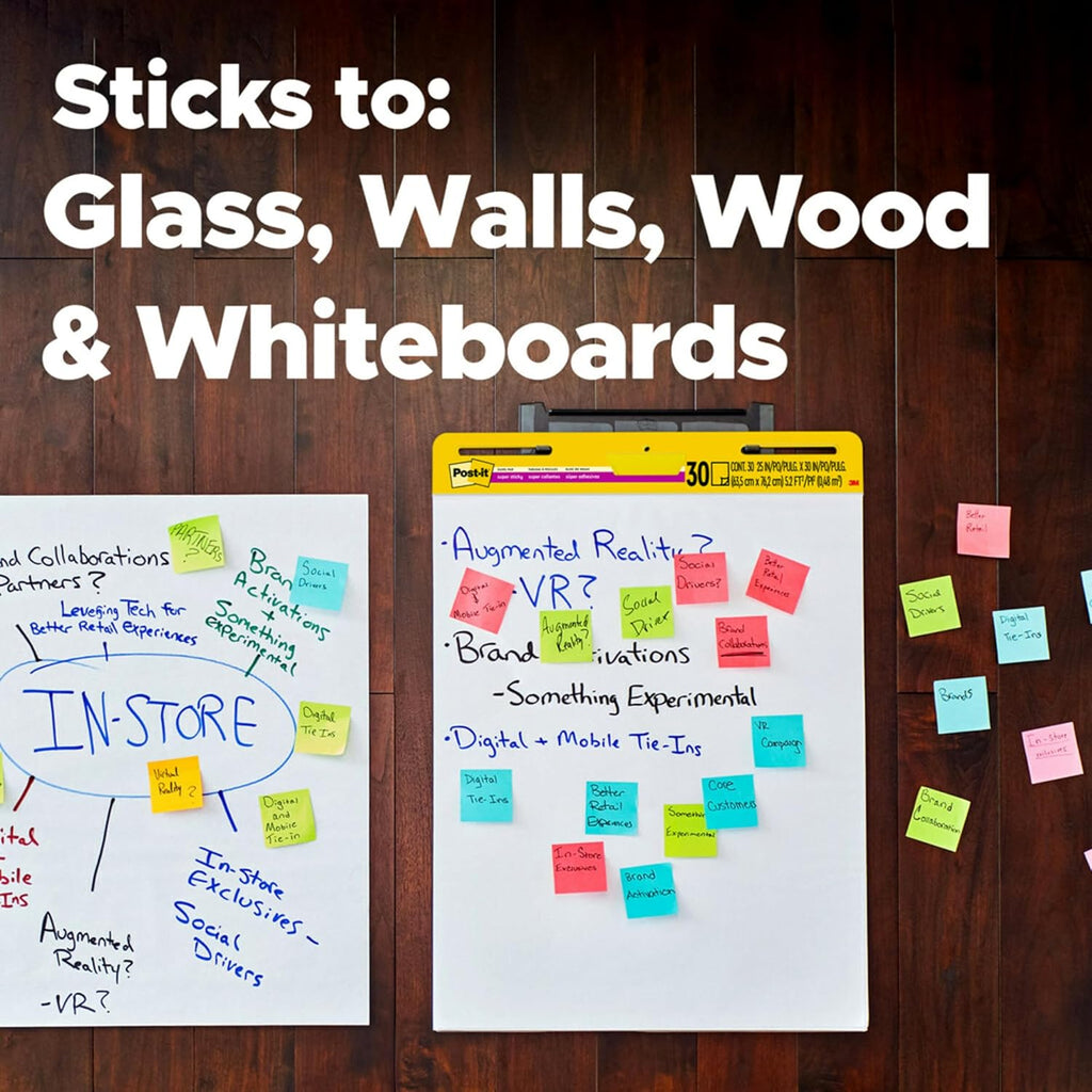 Super Sticky Easel Pad 30 Sheets/Pad 4 Pads – Retail Promo